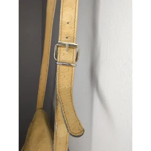 Vintage classic ostrich leather made in Italy crossbody purse - Picture 10 of 10